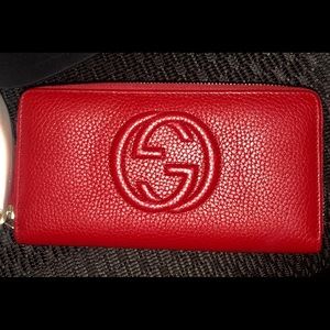 💯 GUCCI SOHO ZIP AROUND WALLET